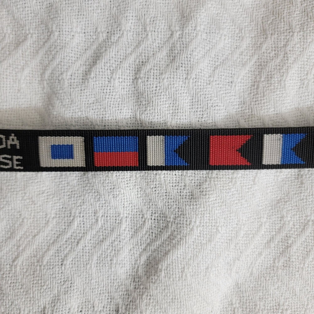 Bison Designs Elliptagon Buckle Florida Sea Base Nautical Signal Flag Web Belt S - Picture 7 of 9